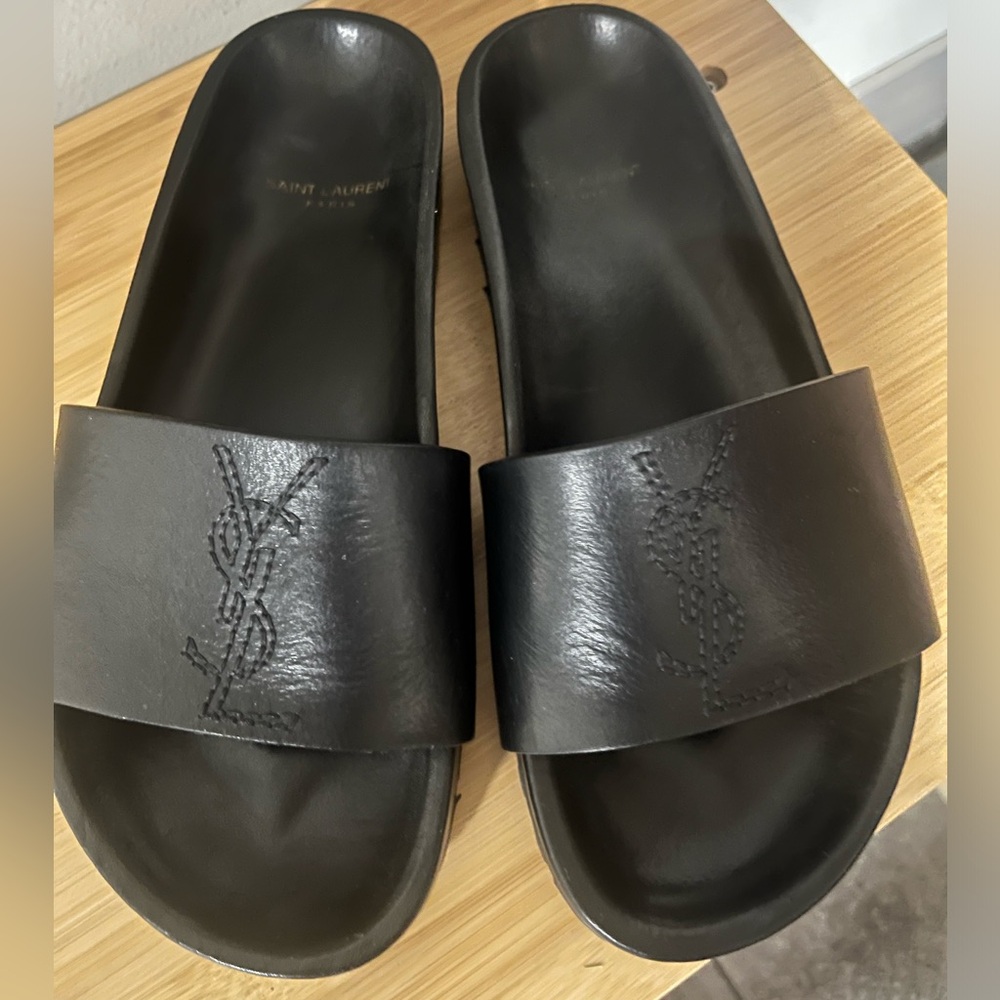 Ysl leather Slides